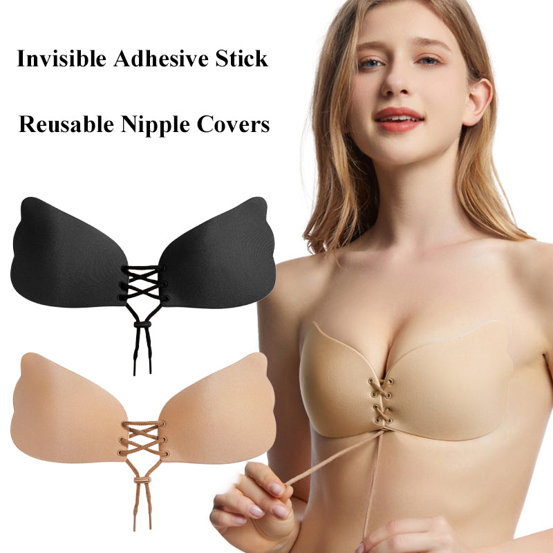 Large Size Strapless Bra Adhesive Sticky Push Up Bras for Women