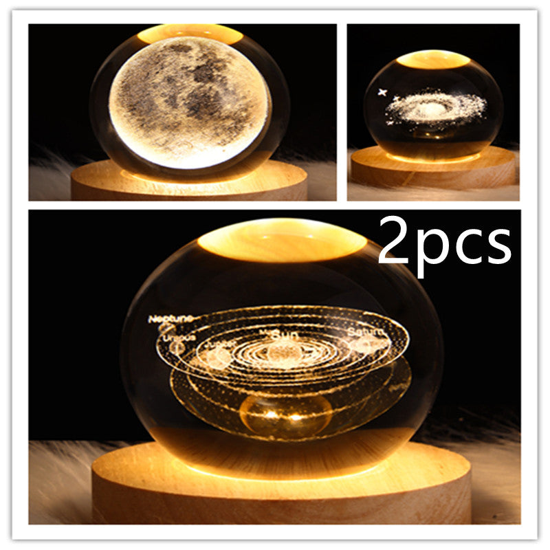 3D Crystal Ball LED Night Light