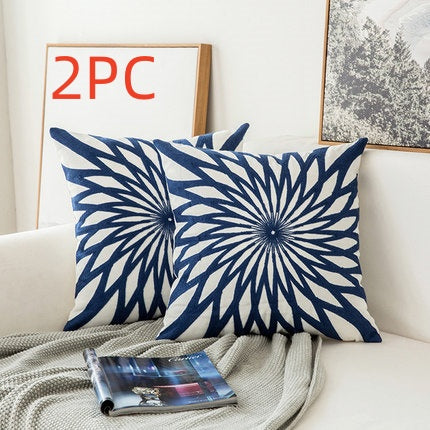 Classical Embroidered Pillow Cover - Decorative Cushion Case