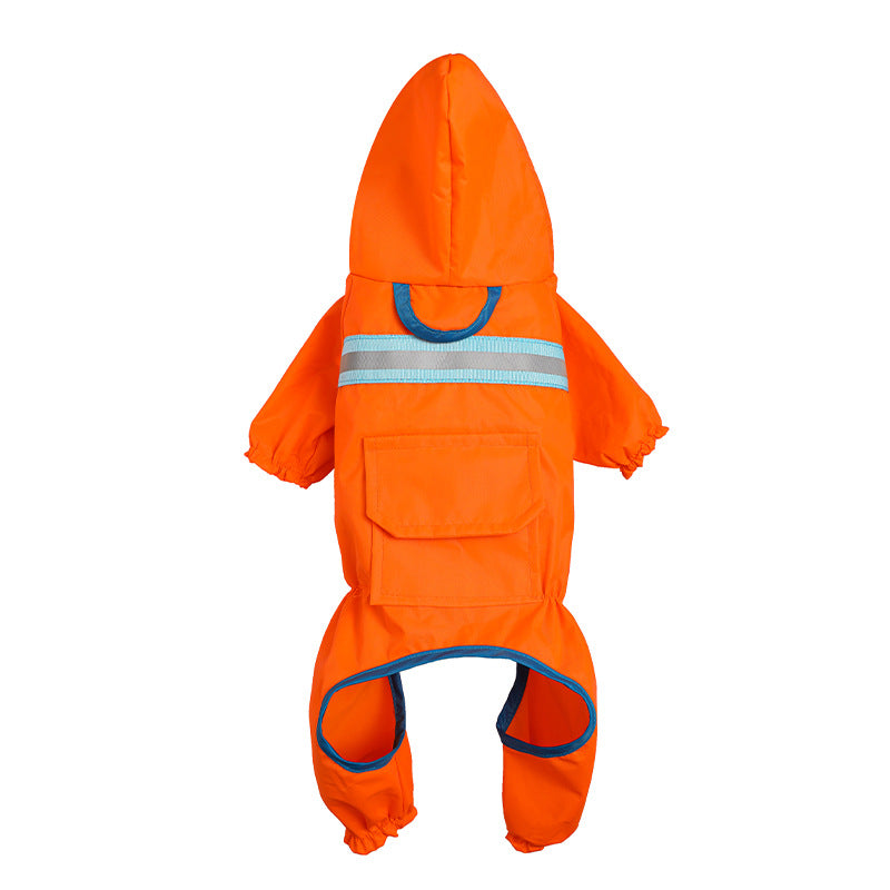 Reflective Dog Raincoat - Waterproof Hooded Pet Rain Jacket for Small & Medium Dogs