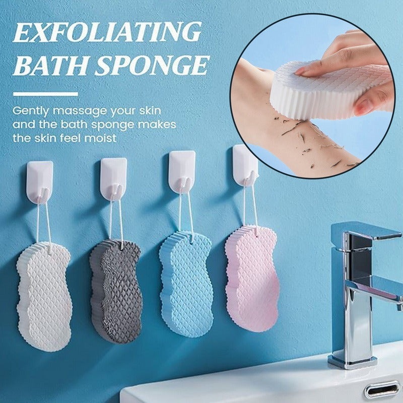 3D Fish Scale Body Scrub Sponge - Exfoliating Bath Sponge