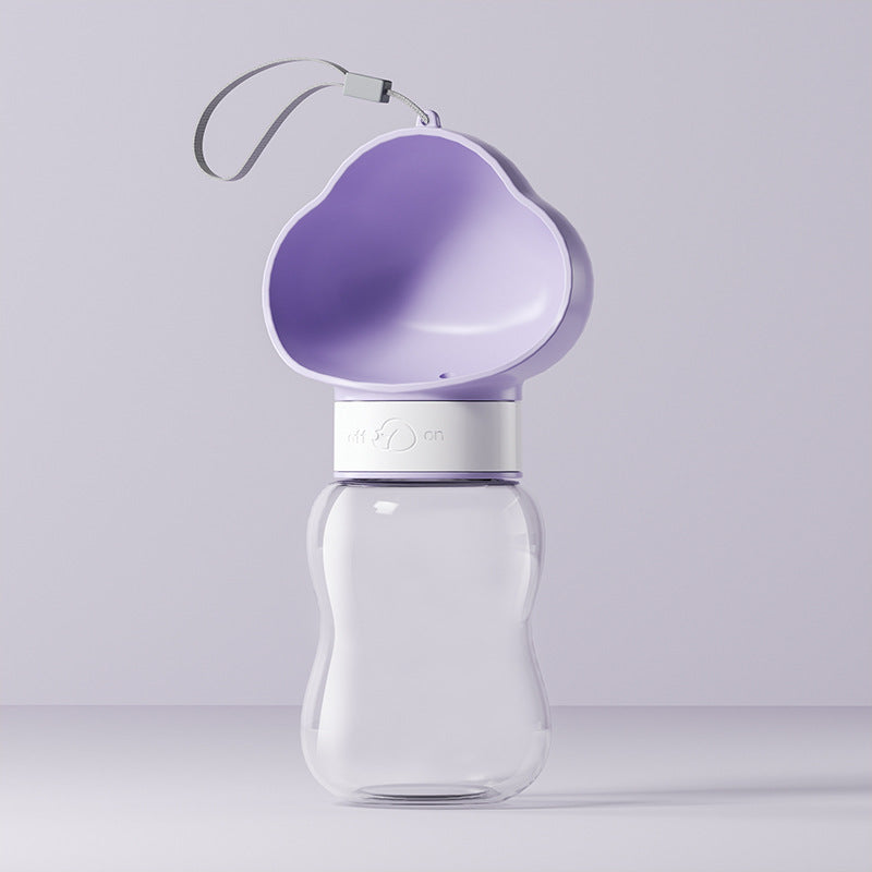 Cloud Dog Water Bottle - Portable Walking Drinker with Wide Bowl
