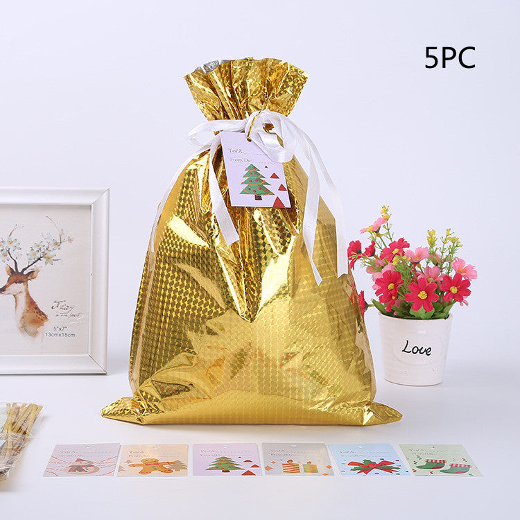 Christmas Gift Wrapping Bag Drawstring Decoration | Xmas Holiday Decor