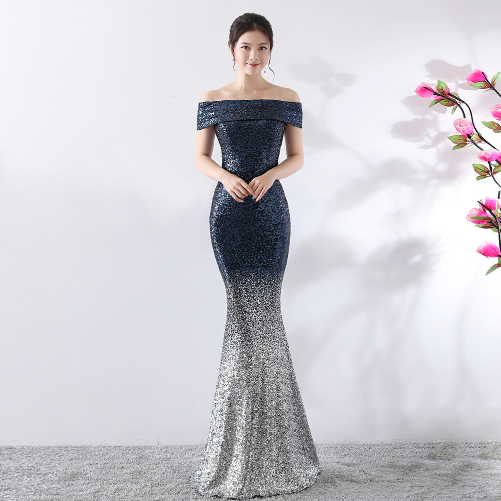 Birthday Party Dress Slimming Host Long