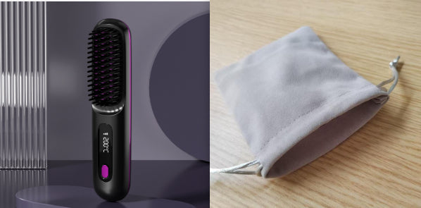 2-in-1 Straight Hair Comb Wireless Straightener Brush Fast Heating