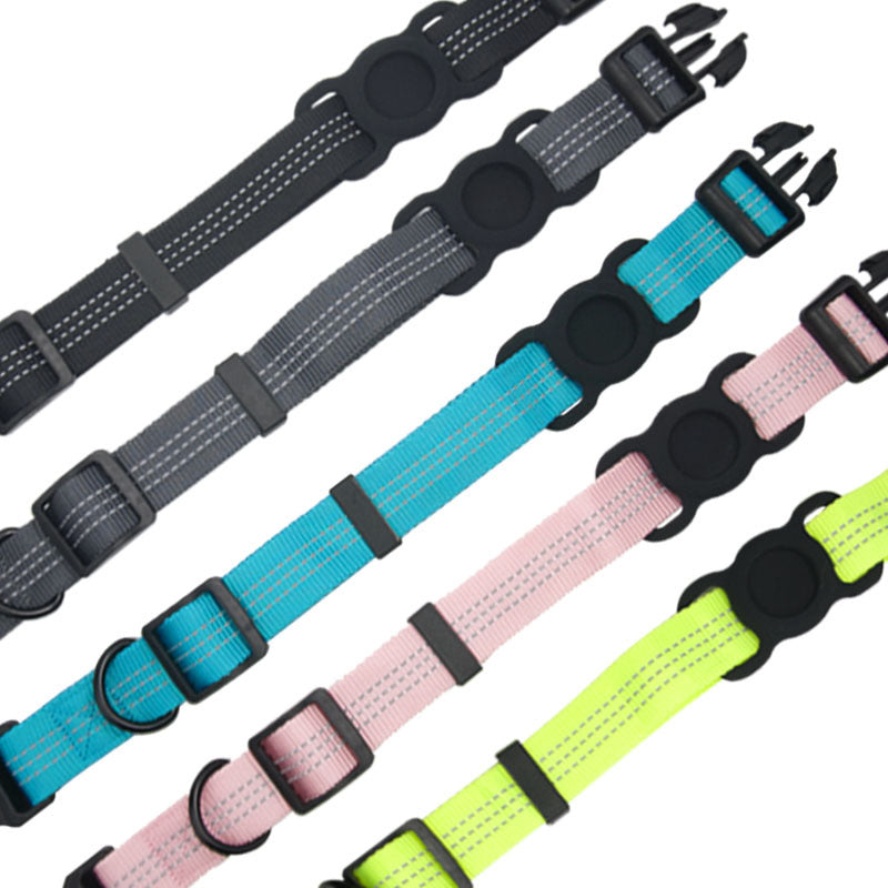 AirTag Pet Collar Cover - Protective Polyester Tracker Holder Collar