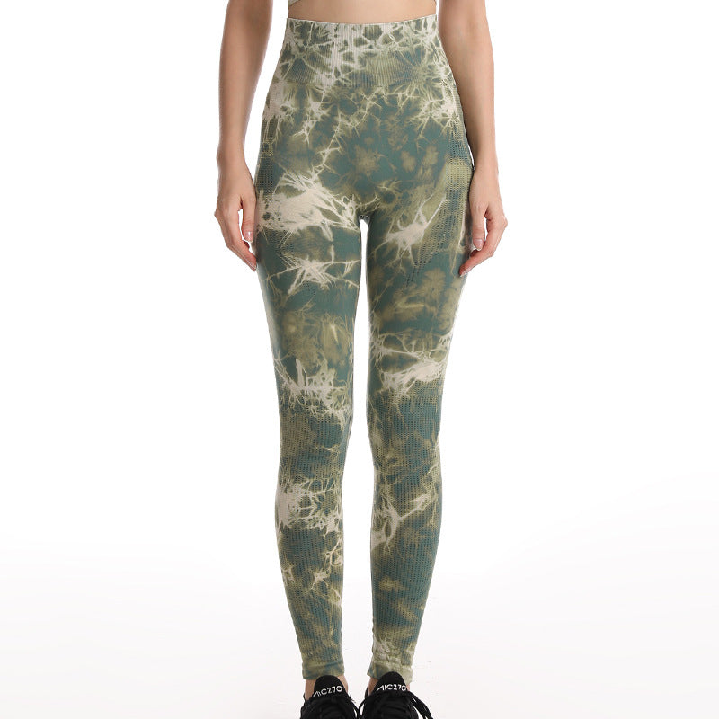 Tie Dye Leggings Women Fitness Yoga Pants Seamless Push Up Workout