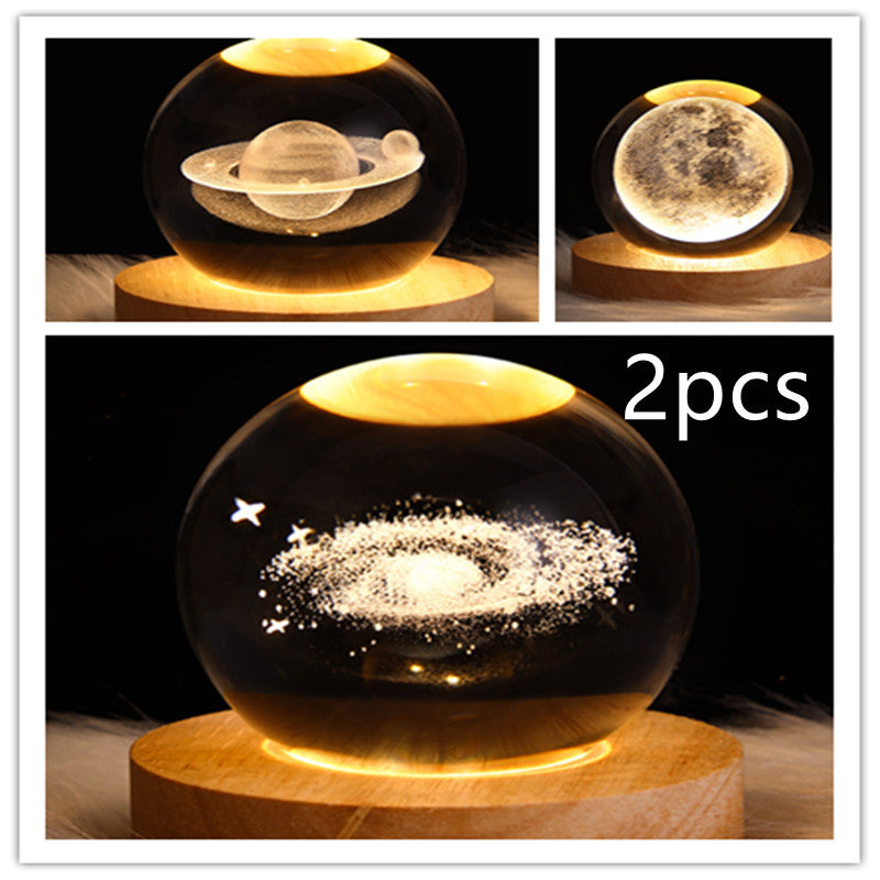 3D Crystal Ball LED Night Light
