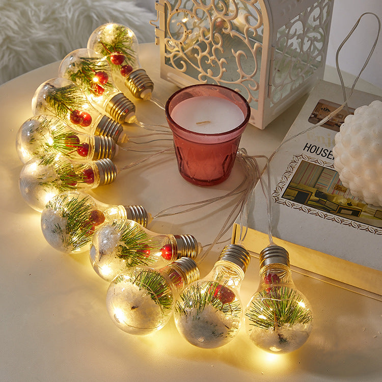 Christmas Outdoor Red Fruit Festive Lights Bulb String | Xmas Holiday Decor