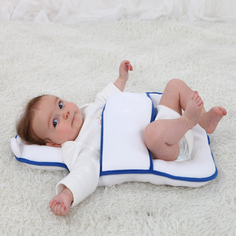 Pure cotton baby support sleeping mat available in pink and blue for supervised rest, playtime and nursery use throughout the year.