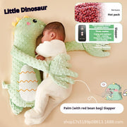 Soft soothing baby animal doll pillow available in big white goose, deer, dinosaur and Moore rabbit designs for supervised cuddling and play.