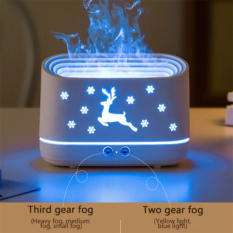 Flame Effect Aroma Diffuser with Christmas Design