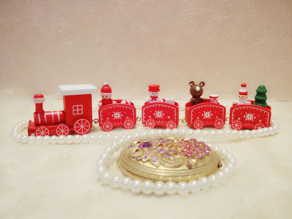 Christmas Decorations Wooden Trains Window Crafts | Xmas Holiday Decor