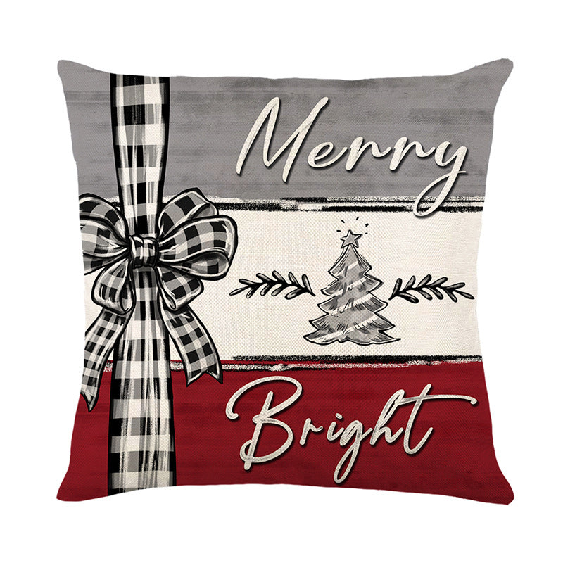 Christmas Cushion Cover Pillowcase Merry Decor for Home Ornament