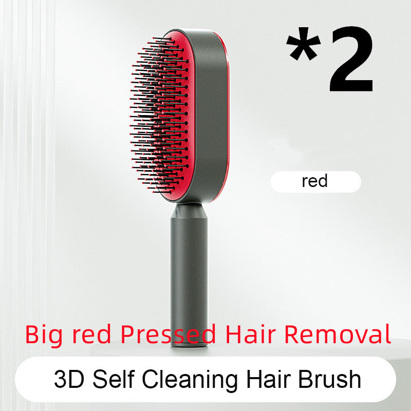Self Cleaning Hair Brush for Women One-Key Loss Airbag Massage Scalp