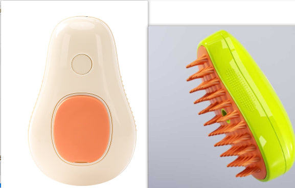 Avocado Steamy Cat Brush - 3-in-1 Self-Cleaning Spray Grooming Comb