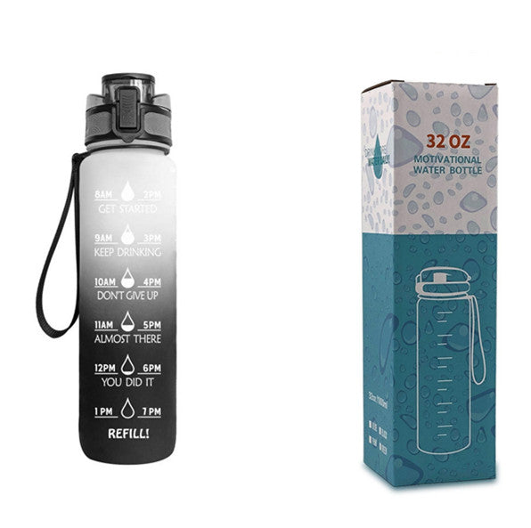 1 L Motivational Water Bottle with Time Markers