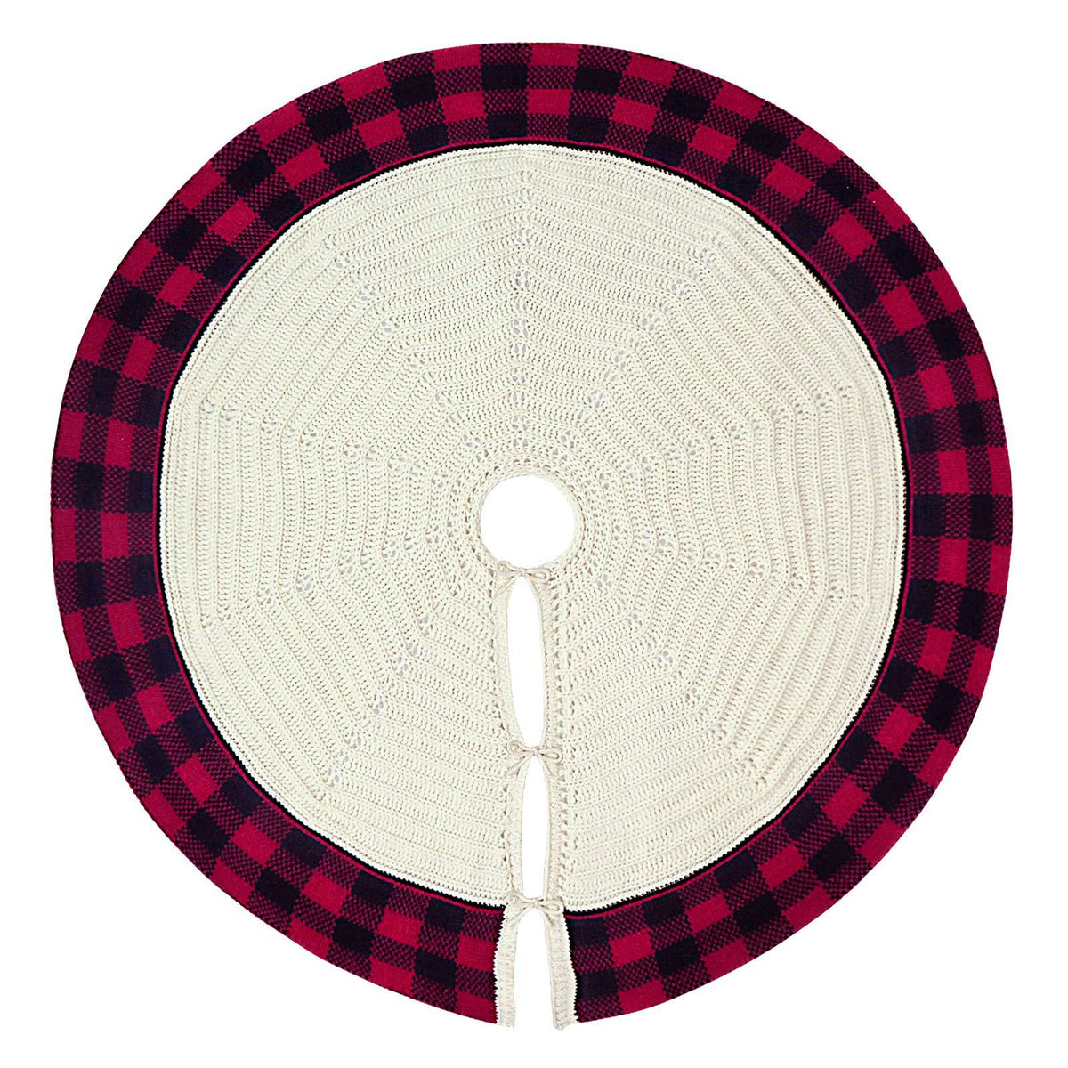 Christmas Decorative Knitted Tree Skirt | Holiday Gift