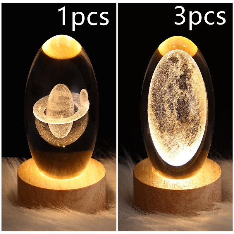 3D Crystal Ball LED Night Light