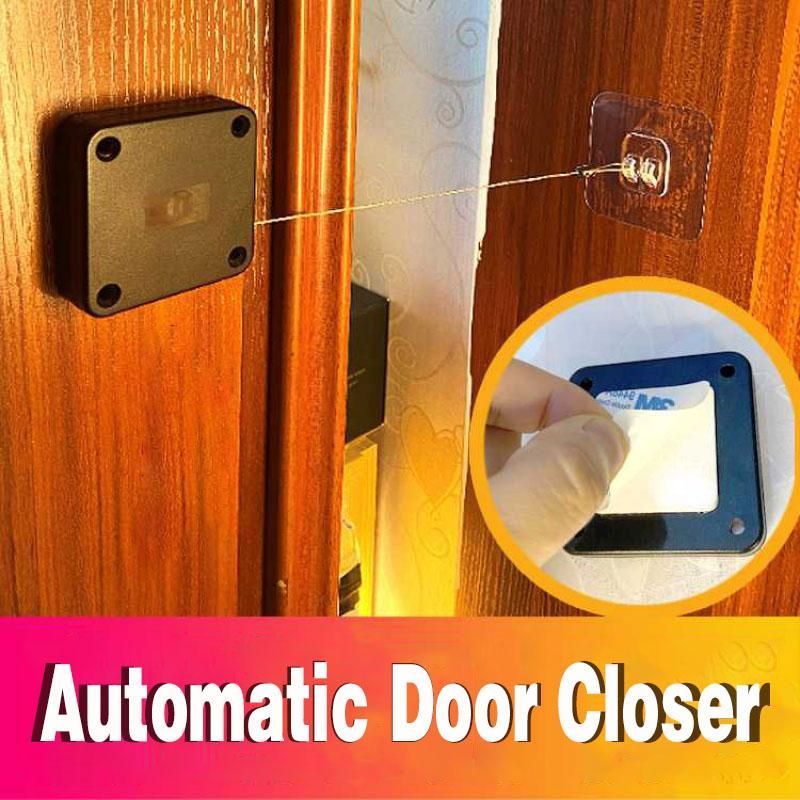 Automatic Door Closer with Retractable Cable