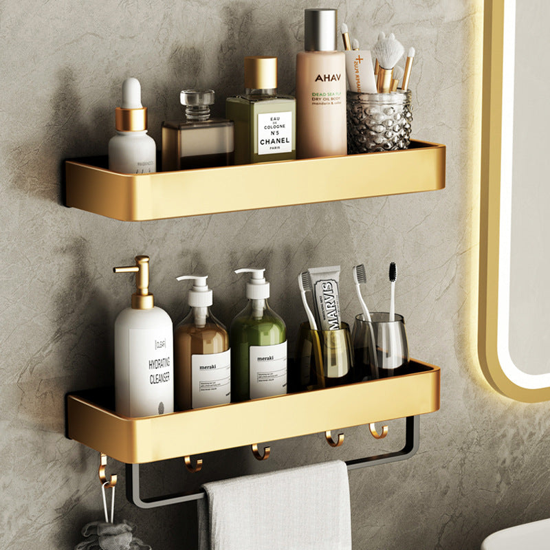 Punch-Free Bathroom Towel Storage Rack - Wall Towel Holder