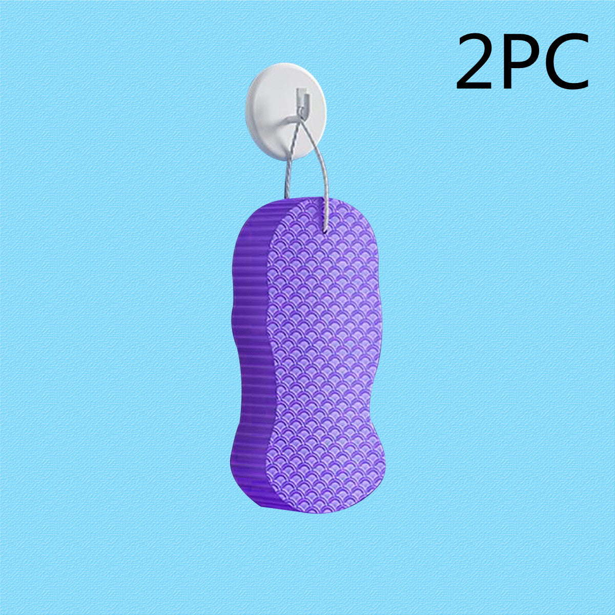 3D Fish Scale Body Scrub Sponge - Exfoliating Bath Sponge