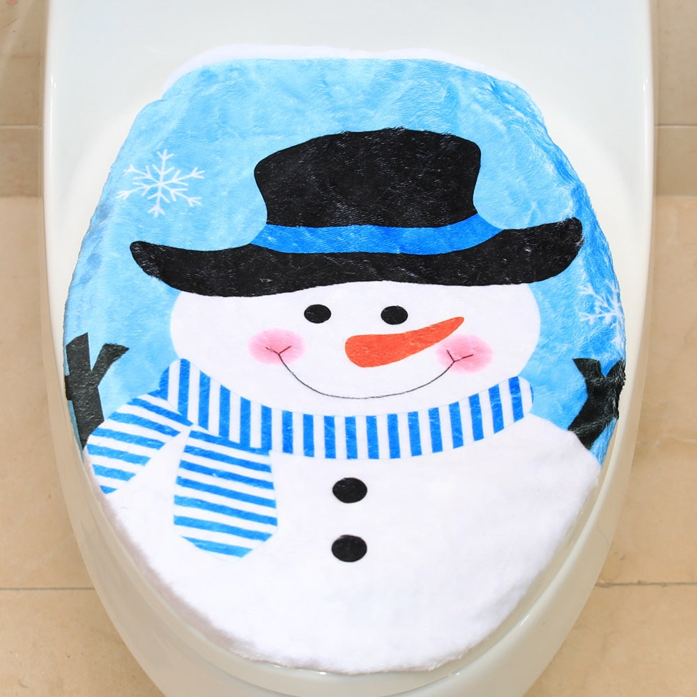 Christmas Toilet Seat Cover | Xmas Holiday Decor