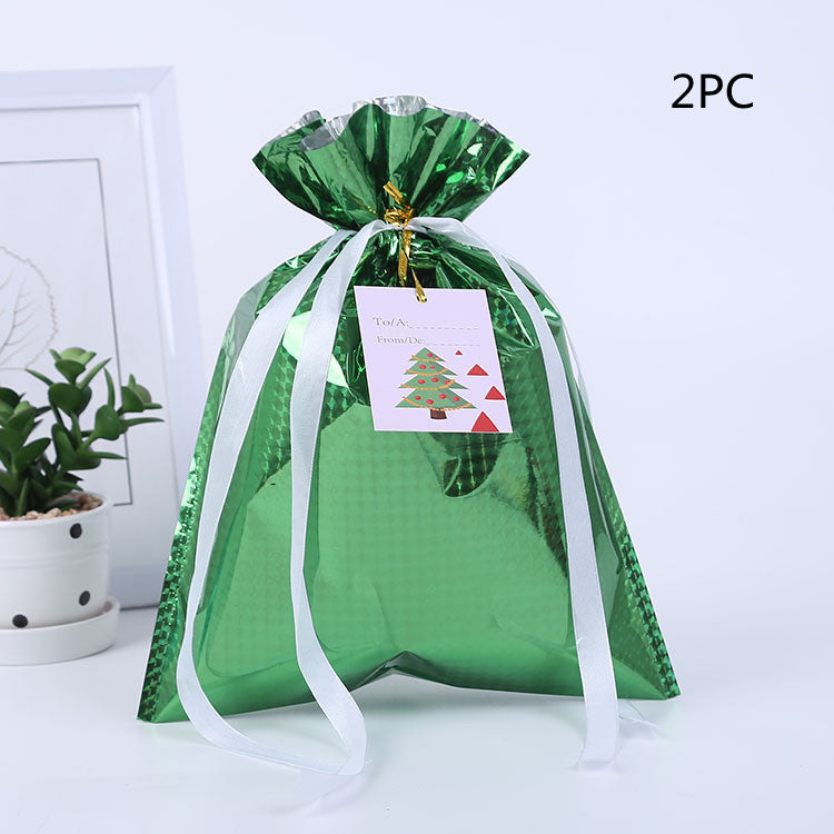 Christmas Gift Wrapping Bag Drawstring Decoration | Xmas Holiday Decor