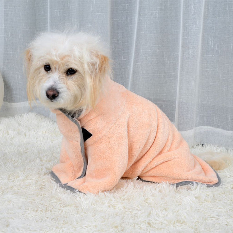 Quick-Dry Dog Bathrobe Towel - Super Absorbent Microfiber Pet Drying Coat