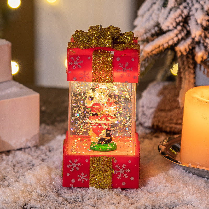 Christmas Decorations Crystal Ball Gift Box Lights | Xmas Holiday Decor