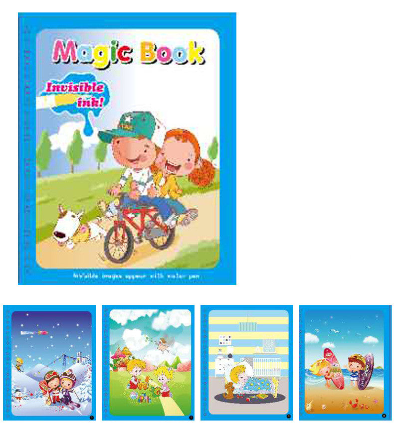 Kids Magic Water Painting Book - Reusable Coloring Doodle Book