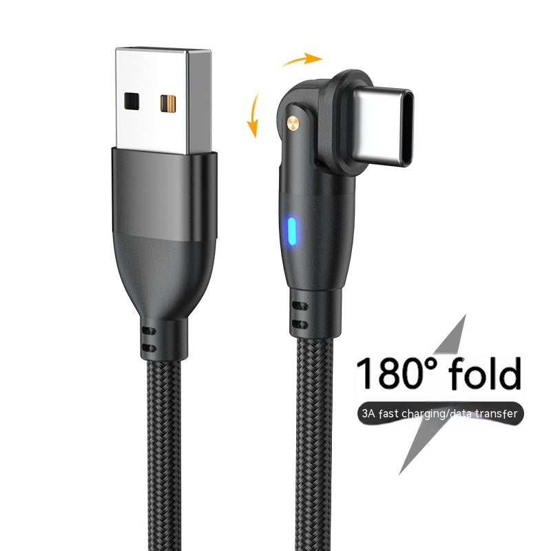 180° Bending Fast Charging Data Cable - Gaming USB Cable