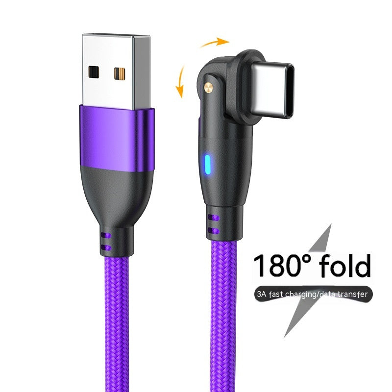 180° Bending Fast Charging Data Cable - Gaming USB Cable