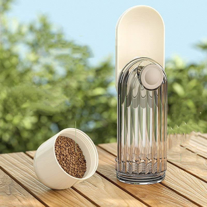 2-in-1 Dog Walking Water Cup - Portable Pet Drinking Bottle & Food Feeder