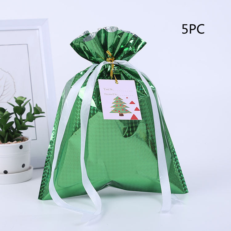 Christmas Gift Wrapping Bag Drawstring Decoration | Xmas Holiday Decor