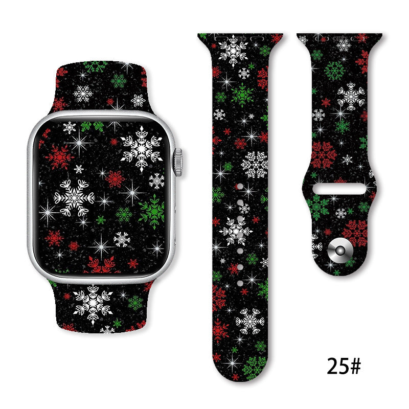 Christmas Silicone Strap Printing Suitable | Xmas Holiday Decor