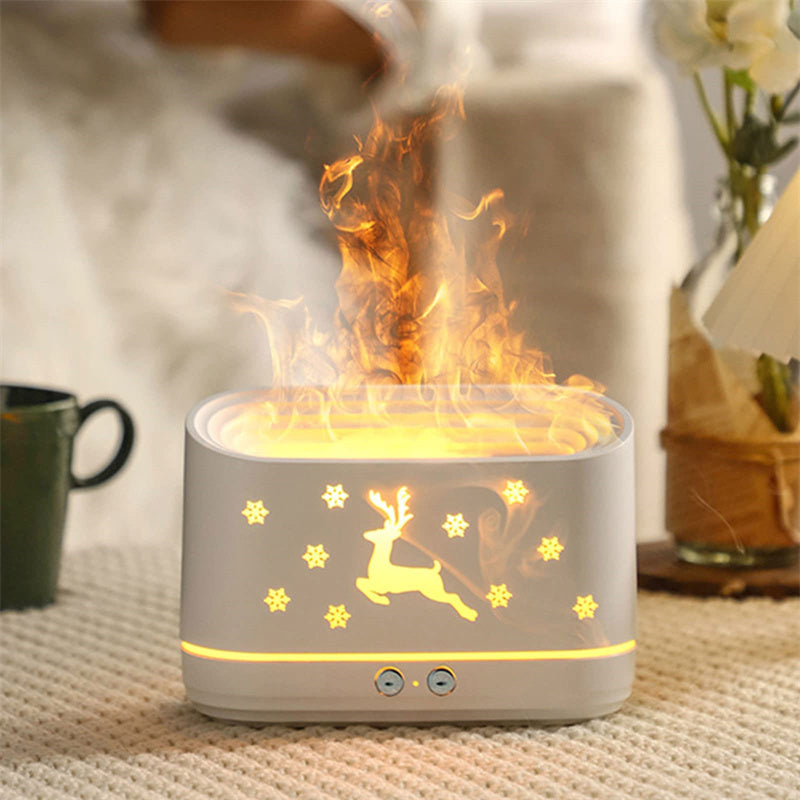 Flame Effect Aroma Diffuser with Christmas Design
