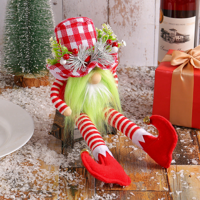 Christmas Long Legs Green Beard Doll Decoration | Xmas Gift