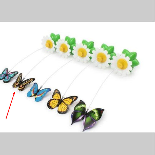 Electric Rotating Bird & Butterfly Cat Toy - Interactive Flower Teaser