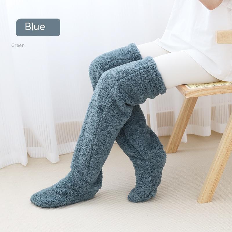 Over Knee High Fuzzy Long Socks Winter Warm Cold Leg Joint Cold-Proof