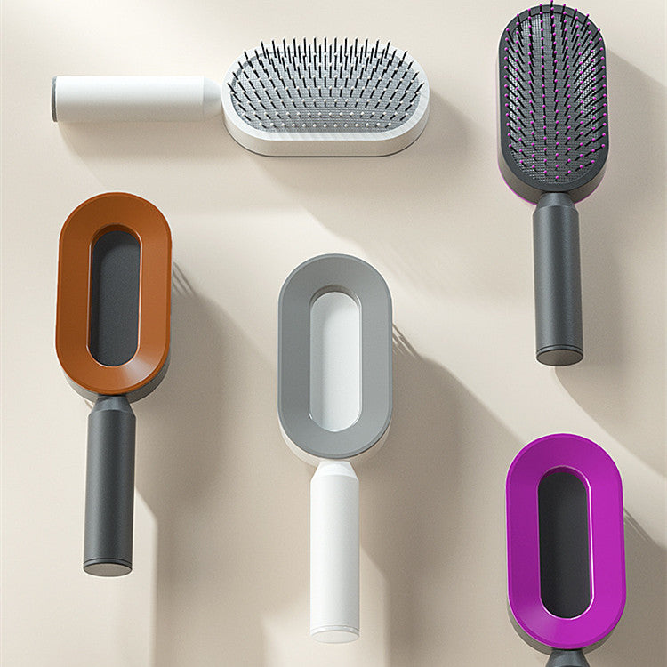 Self Cleaning Hair Brush for Women One-Key Loss Airbag Massage Scalp