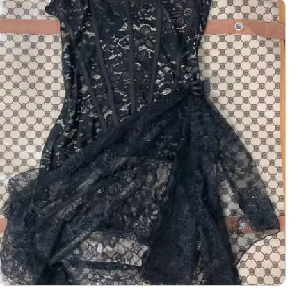 Strapless Lace Dress Party Women Fashion and Sexy Slim Skirt
