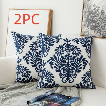 Classical Embroidered Pillow Cover - Decorative Cushion Case
