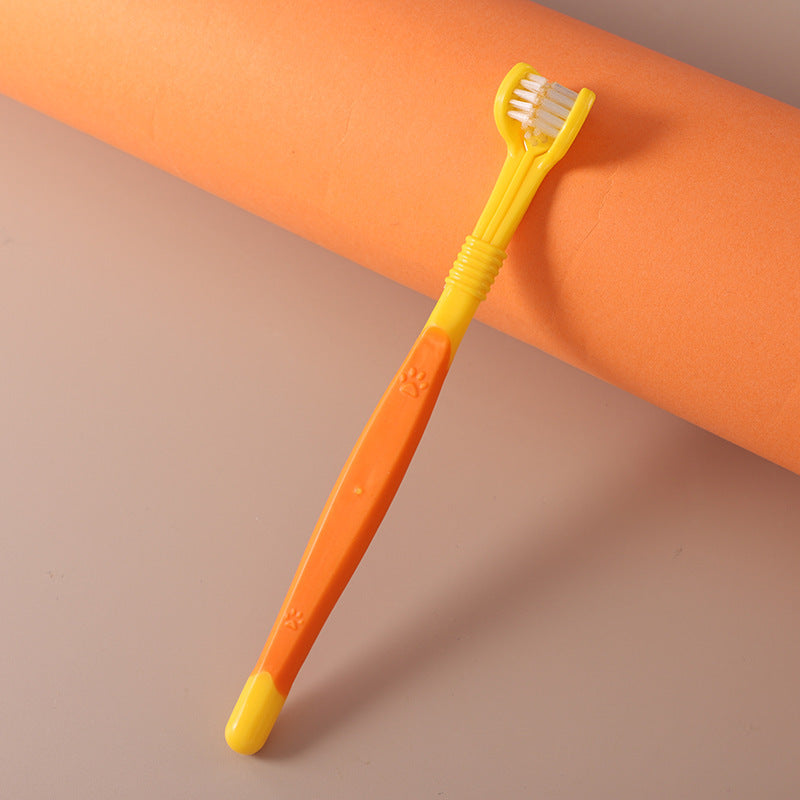 Pet Toothbrush - Soft Nylon Oral Cleaning Brush for Dogs & Cats