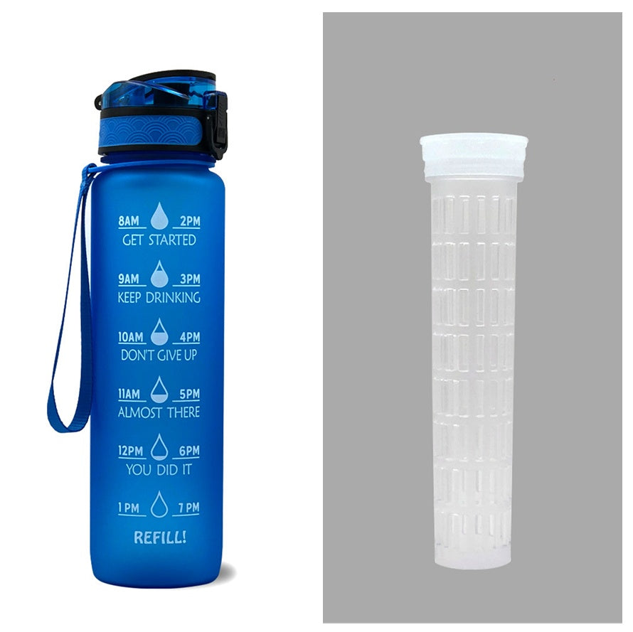 1 L Motivational Water Bottle with Time Markers