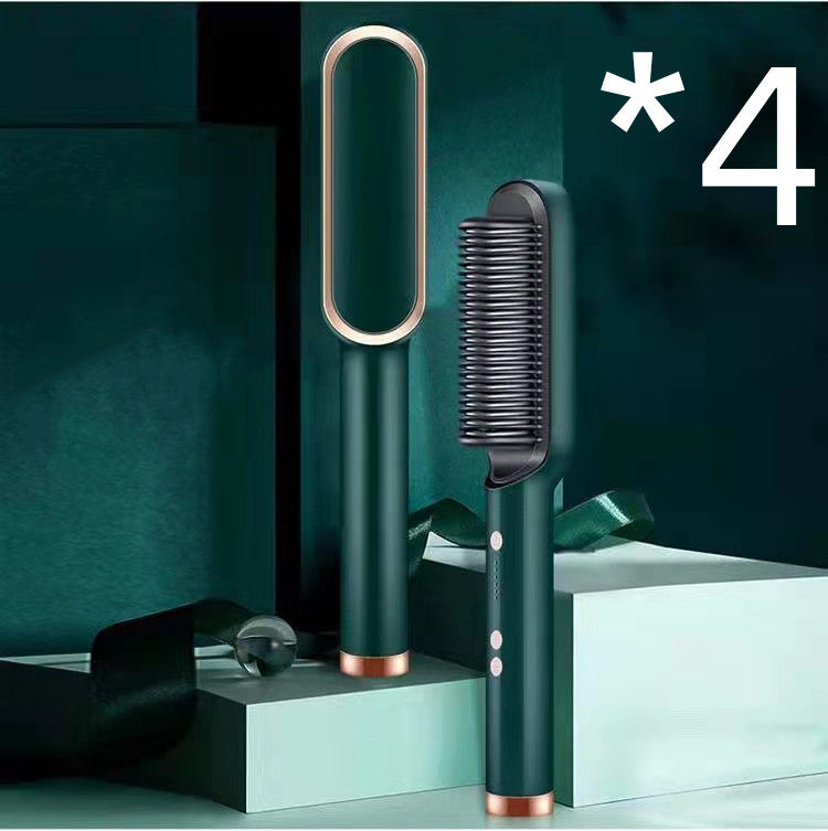 New 2-in-1 Hair Straightener Hot Comb Negative Ion Curling Tong