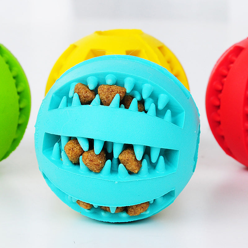 Slow Feeder Rubber Dog Ball - Treat Dispensing Chew Toy (5 cm / 7 cm)