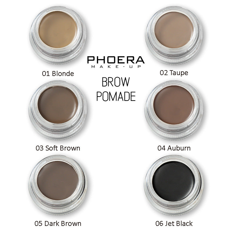 6-Color Eyebrow Cream Palette - Long-Lasting Brow Pomade