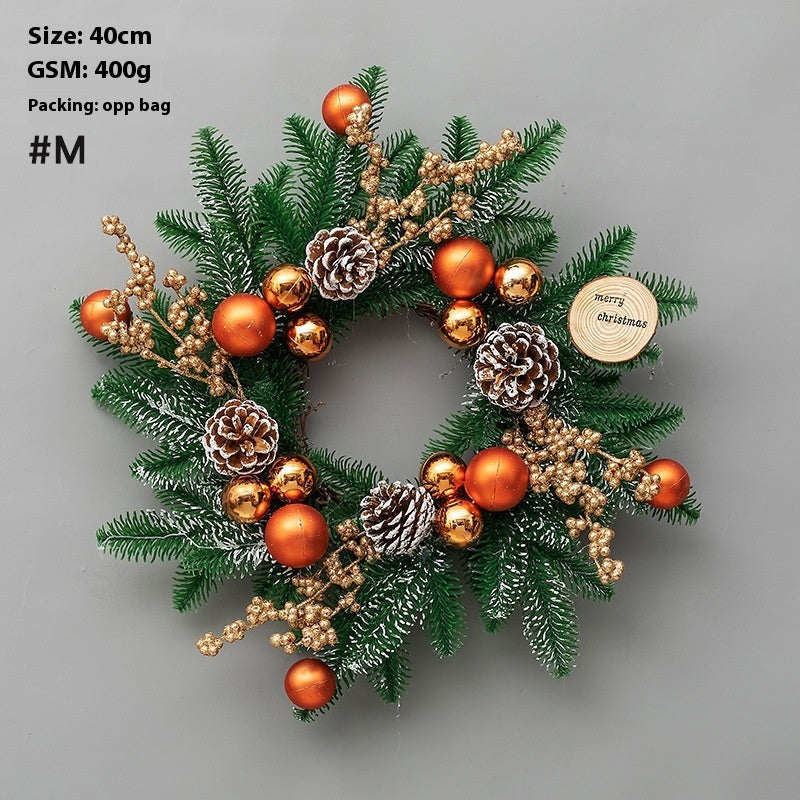 Christmas Decoration Upside Down Tree Horn Rattan Wreath | Xmas Holiday Decor