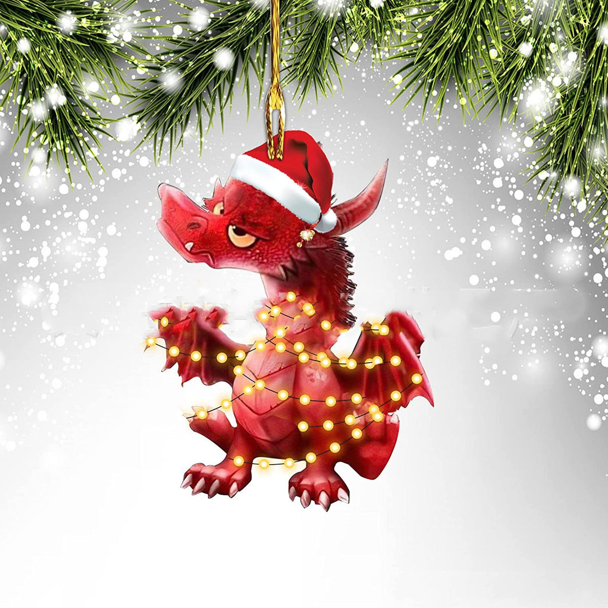 Christmas Dinosaur Dragon Egg Decorations Pendant Acrylic | Xmas Holiday Decor